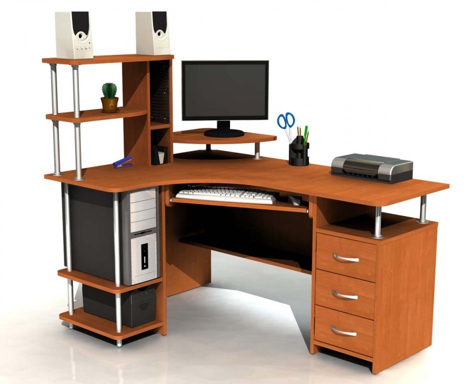 Стол компьютерный угловой с надстройкой С224 (левый и правый). Компьютерные столы. Скрипт  интернет-магазина PHPShop